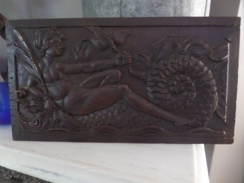 16th Century Carved Oak Mythical Sea Monster Panel