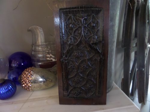 18th Century Carved Oak Gothic Arched Tracery Panel