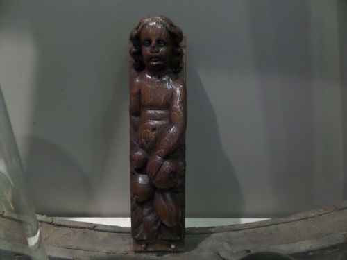 18th Century Carved Oak Cherub / Putti Carving