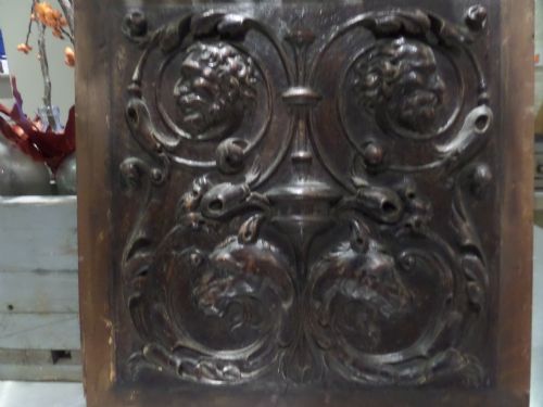 Antique Carved Walnut Mythical Renaissance Panel Horse