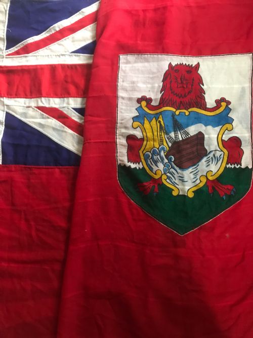Rare Huge Antique Colonial Bermuda Ensign Flag