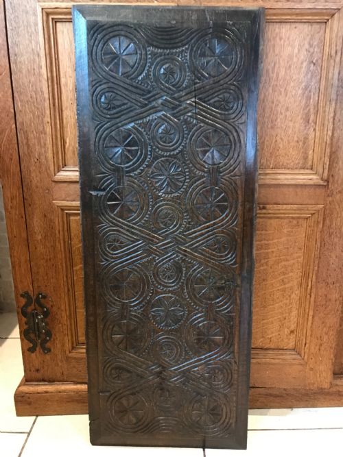 Large 17th Century Carved Oak Panel