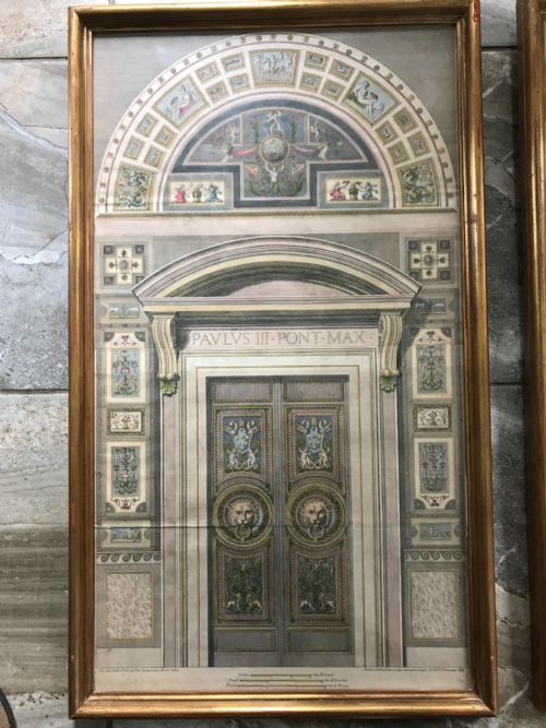 Stunning 18th Century Engraving Giovanni Ottaviani Fresco Vatican