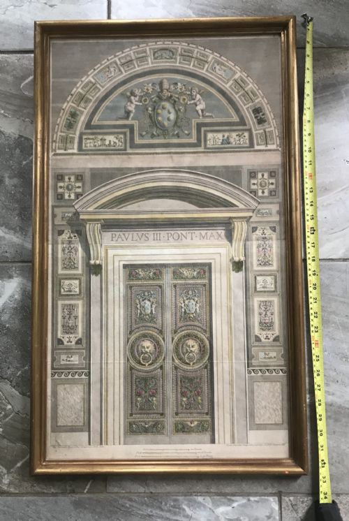 18th Century Large Engraving Giovanni Ottaviani Raphael Vatican