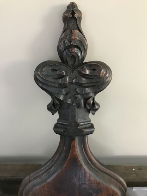 Victorian Carved Oak Gothic Church Poppy Panel