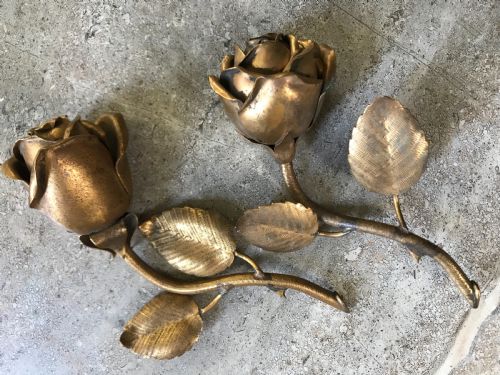Rare Antique Botanical Rose Lamp / Bell Switches