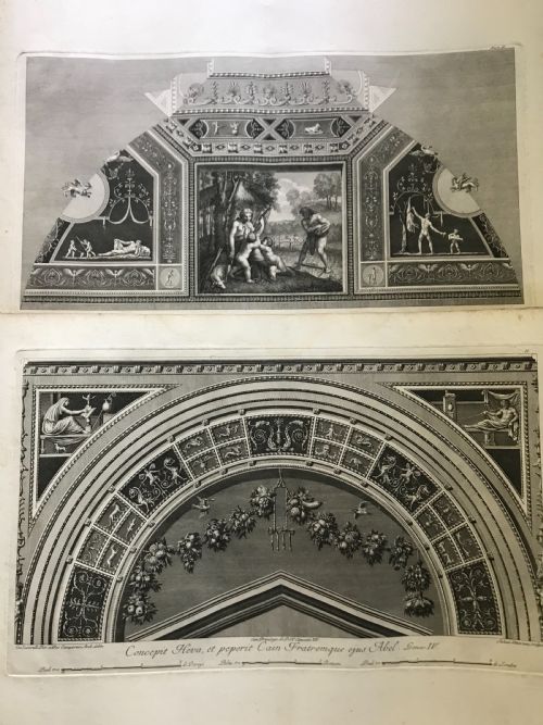Giovanni Ottaviani 18th Century Engraving Adam & Eve by Rafaele Vatican