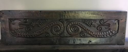 17th Century Carved Oak Serpent / Dragon Panel