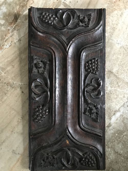 16th Century Carved Oak Parchemin Panel.