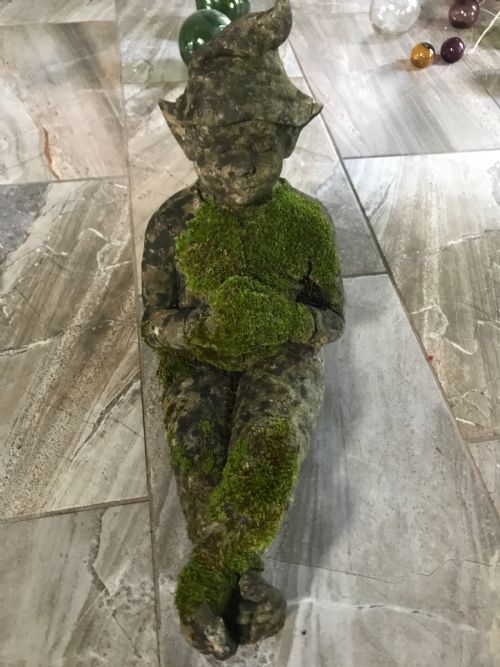 Antique Large Garden Stone Pixie