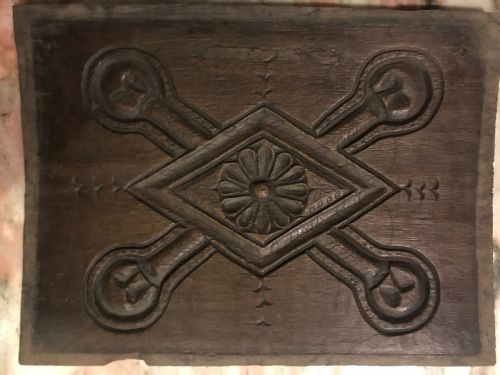 17th Century Carved Oak Skulls and Bones Panel