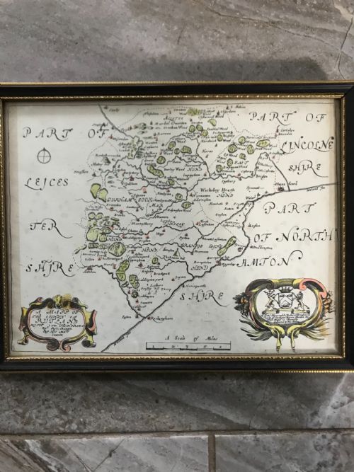 17th Century Map of County of Rutland