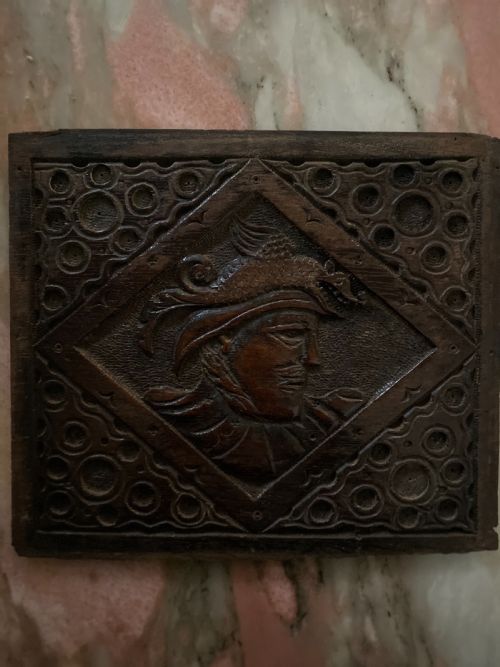 17th Century Carved Oak Romayne Dragon Panel