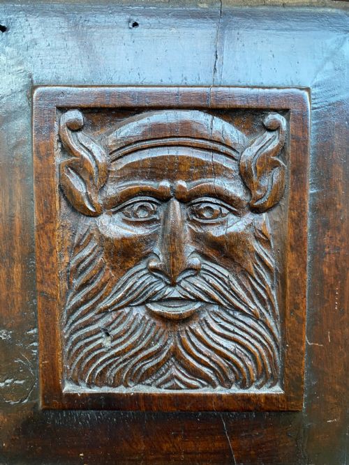 19th Century Carved Ok Grotesque Panel