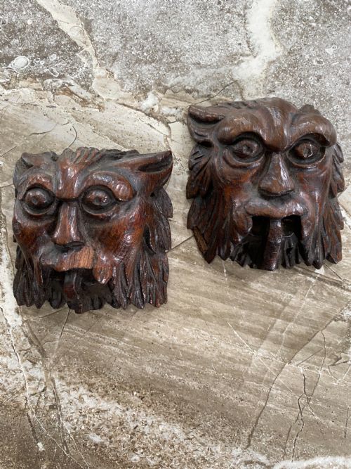18th Century Ceiling Gargoyle Boss X 2