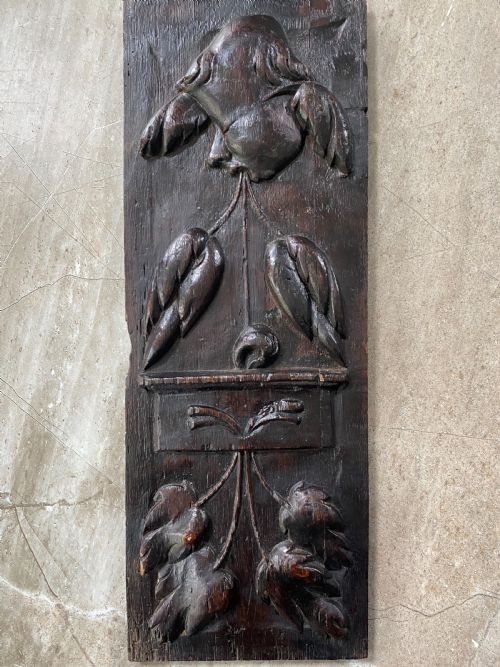 16th Century Carved Oak Renaissance Angel Panel