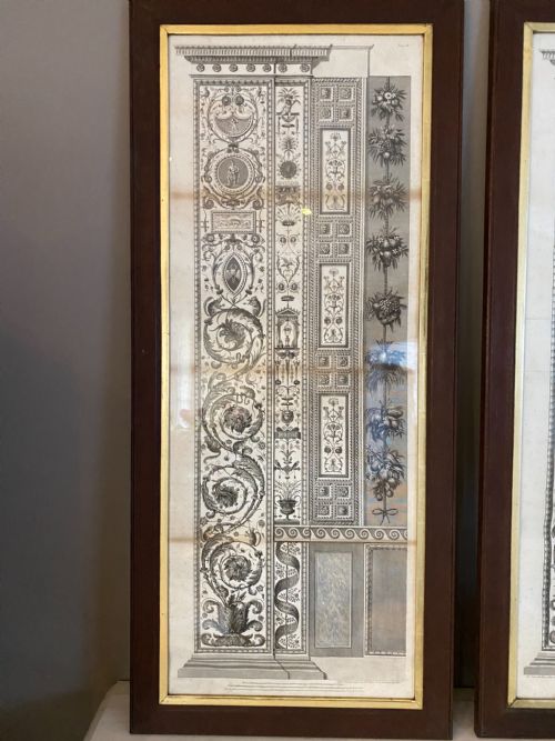Large 18th Century Engraving by Ottaviani of Raphael Vatican Loggie Plate V