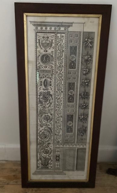 Large Engraving 18th Century Ottaviani Raphael Vatican Loggie Plate XII