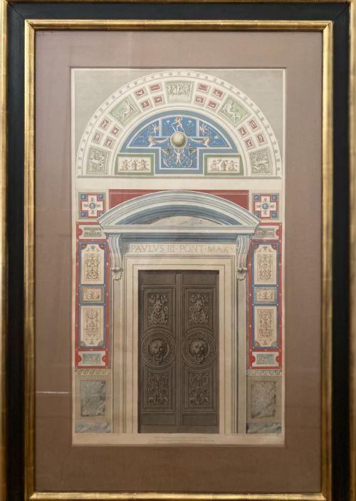 18th Century Engraving Giovanni Ottaviani Doorway Vatican