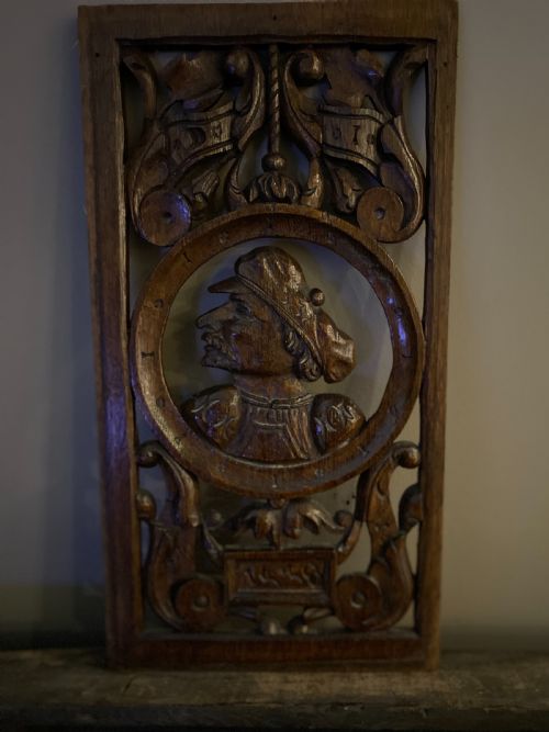 16th Century Carved Oak Pierced Panel