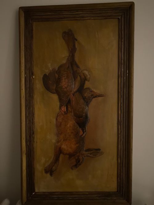 Victorian Chromolithograph Embossed Hanging Game