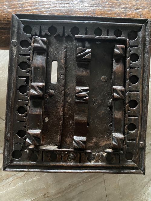16th Century Iron Coffer Lockplate