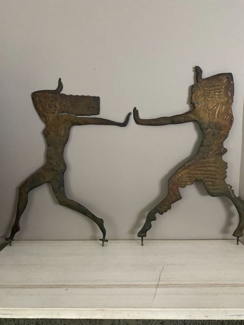 Large Rare Bronze Art Deco Pierre Le Faguays Nude & Satyr
