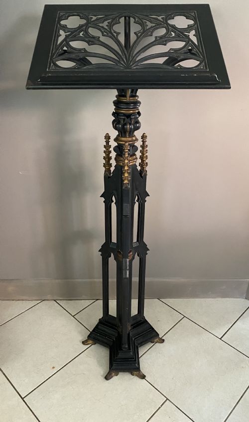 Rare 19th Century Gothic / Whimsical  Revival Lectern Table Stand