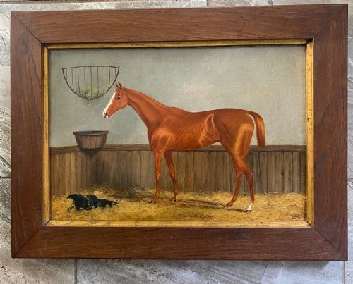 fig 1. Thomas Blinks 19th Century Oil on Canvas Painting Horse