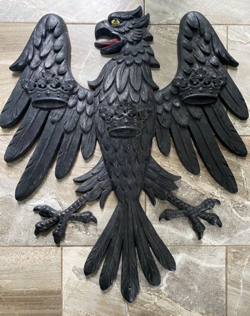 Large Architectural Cast Iron Barclays Bank Eagle Sign.