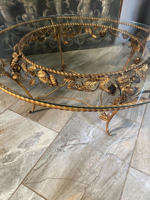 Rare Antique Large French Gilt Coffee Table