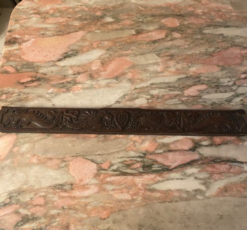 17th Century Carved Oak Panel of Sea Horses and Sea Monsters