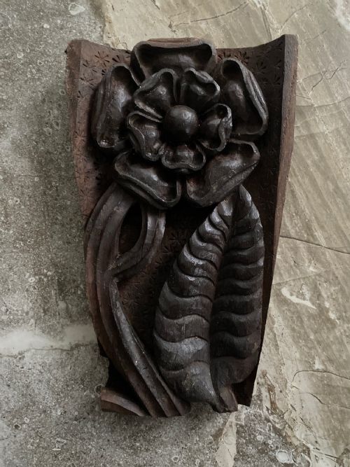 Period Carved Oak Ceiling Boss Tudor Rose