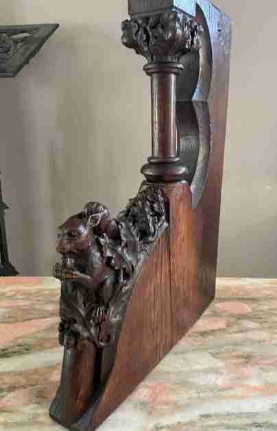 Georgian Carved Oak Church Carving of a Squirrel