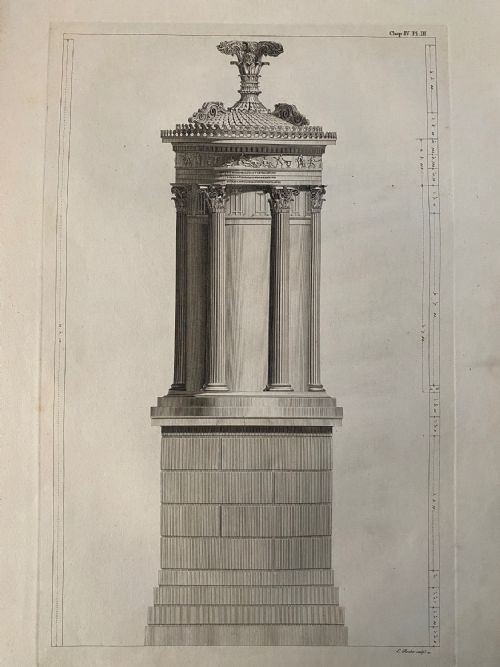 Rare Large 18th Century Architectural Engraving Grand Tour