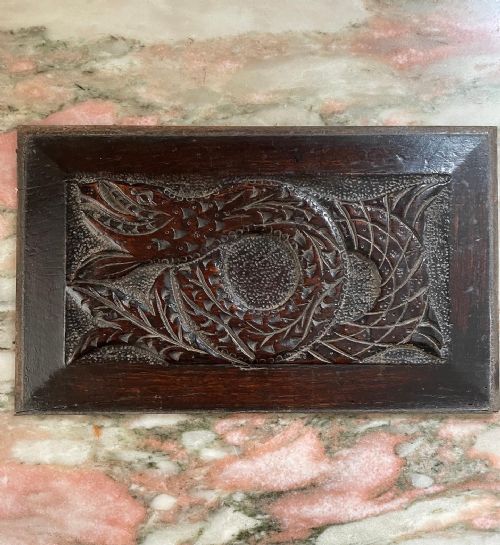 Period Oak Carved Serpent / Snake Panel