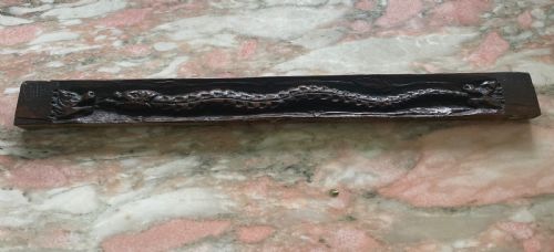 Period Oak Carved Oak Panel with a Snake and Griffins