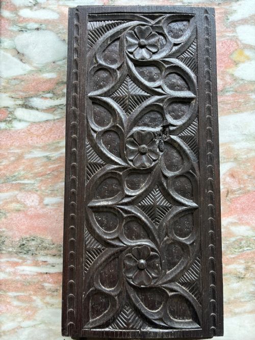16th Century Carved Oak Gothic Tracery Panel