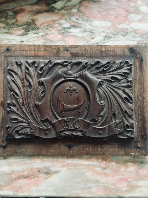 19th Century Carved Oak Hunting Panel.