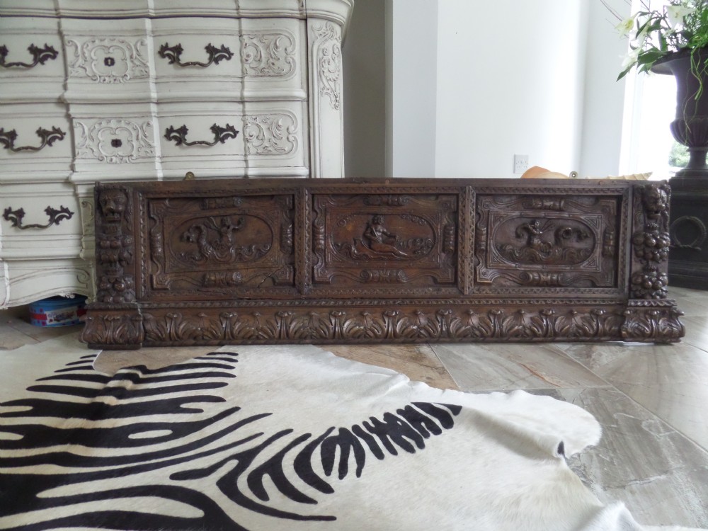 17th Century Carved Walnut Panel