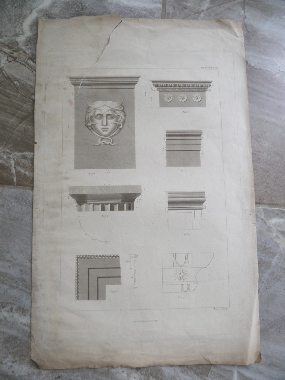 18th Century Engraving Antiquities of Athens Architecture