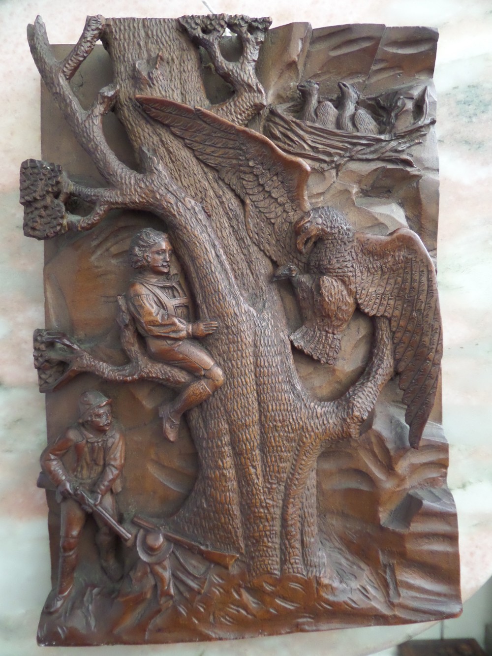 19th Century Carved Black Forest Plaque Panel