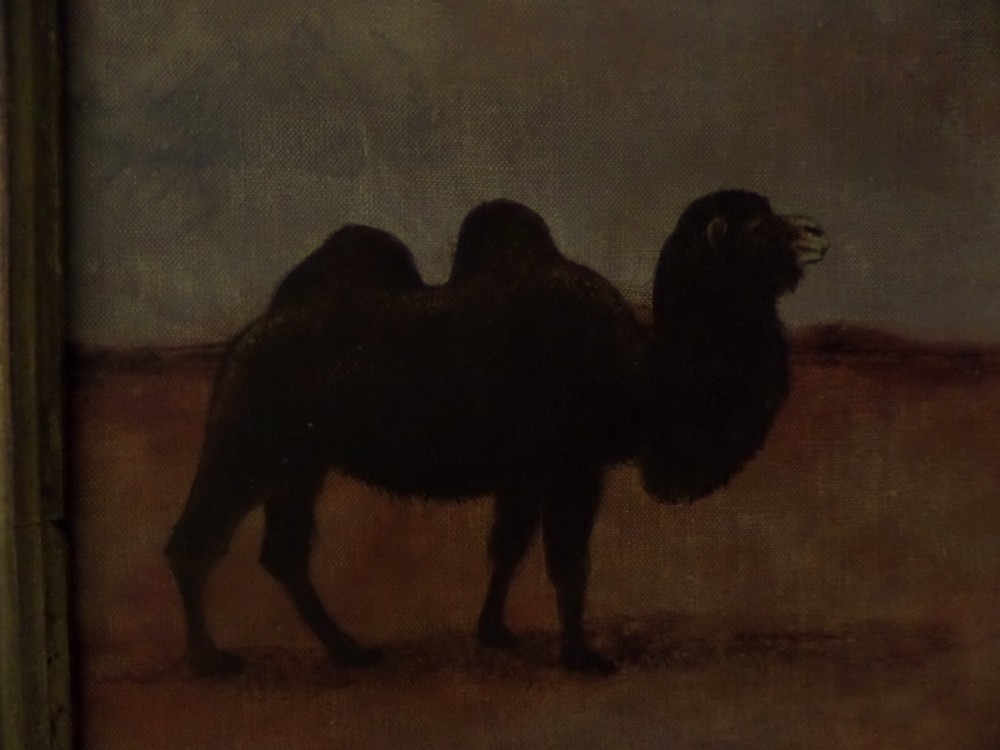Antique Painting of a Camel Signed