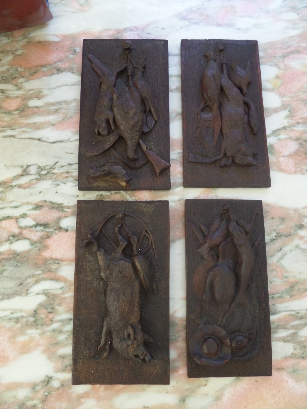 19th Century Black Forest Wooden Panels