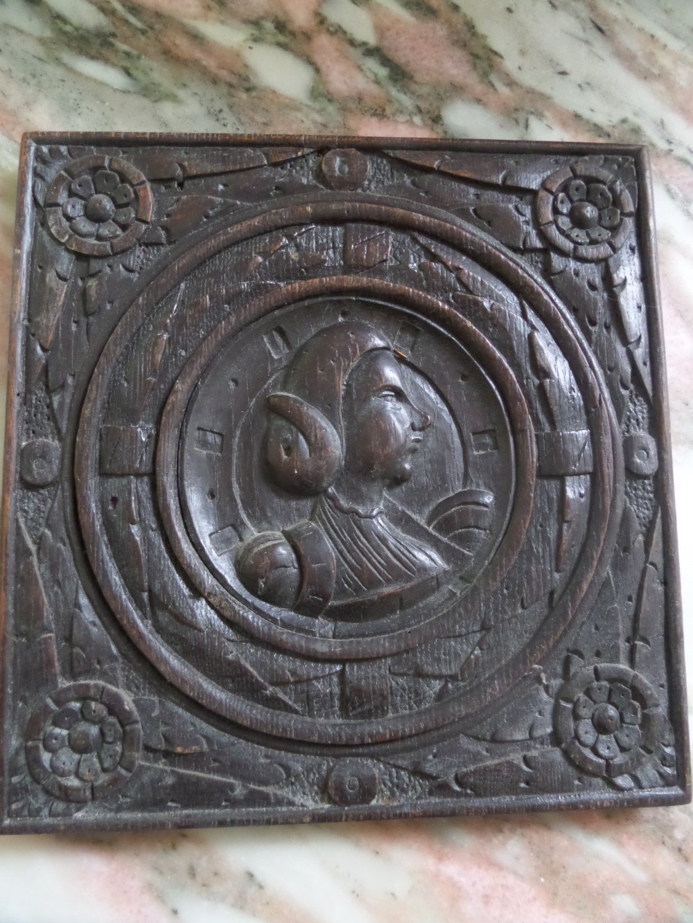 17th Century Carved Oak Romayne Panel