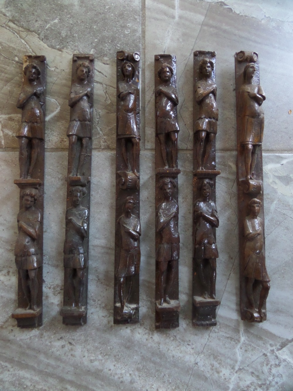 Antique Collection of Walnut Caryatids