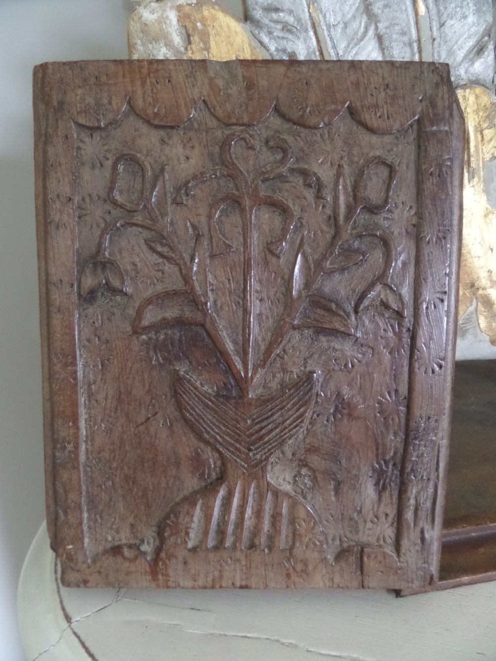 16th Century English Carved Walnut Panel
