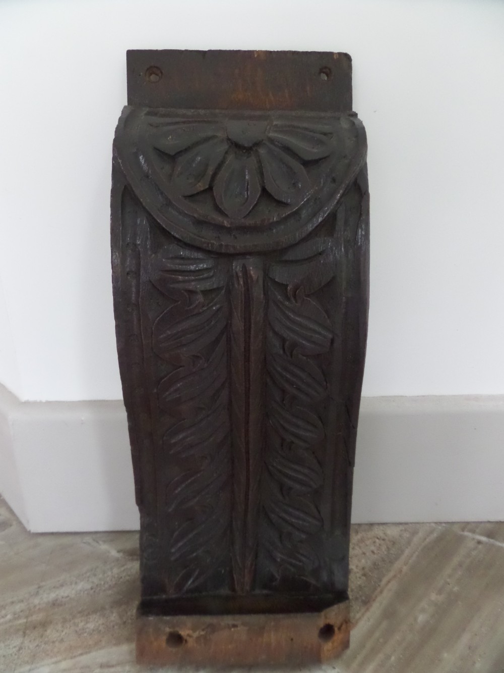 Large 17th Century Carved Oak Corbel