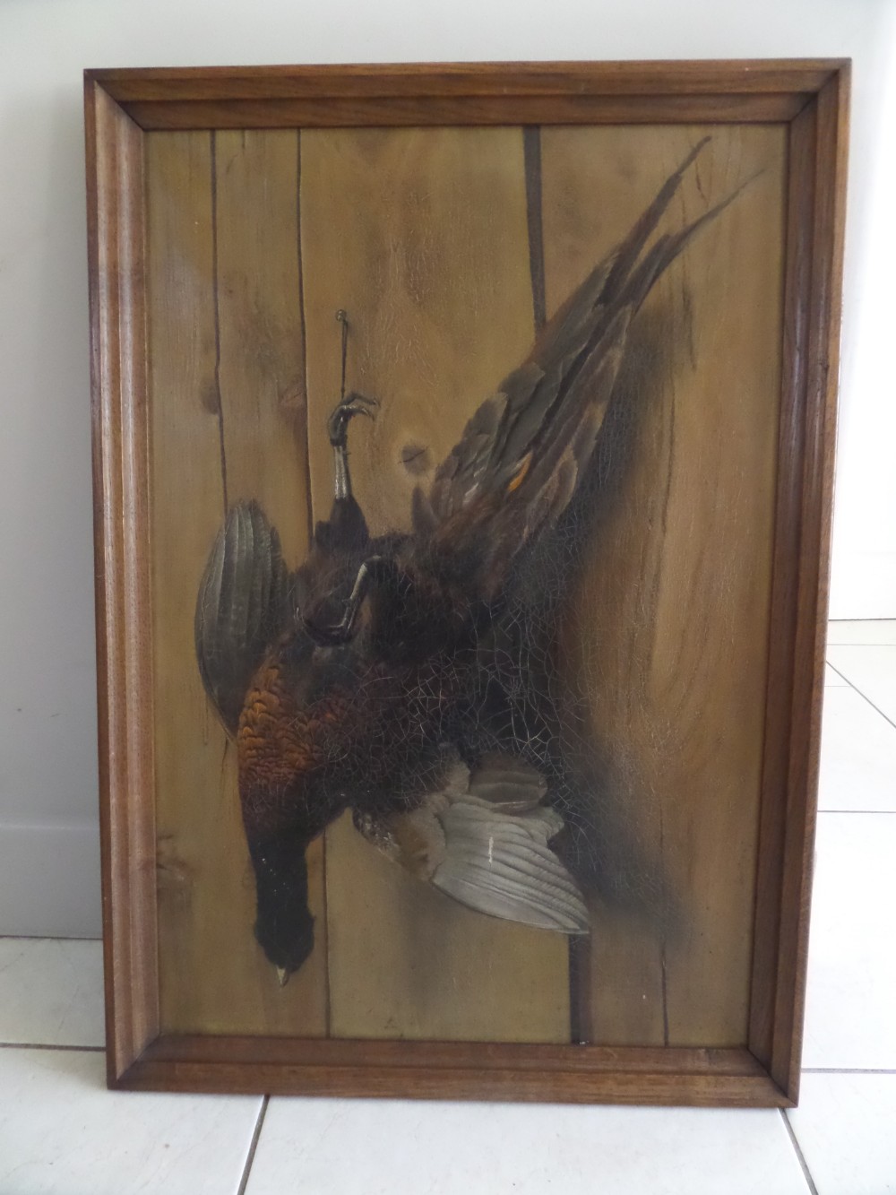 19th Century Oil Painting Bird Still Life