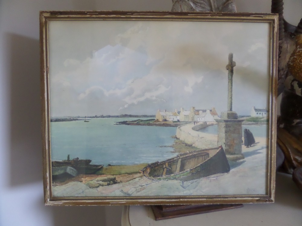 Stunning Antique French Oil Painting Signed Maurice Pellerier Listed Artist Gothic
